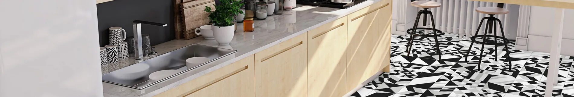 granite counter in kitchen