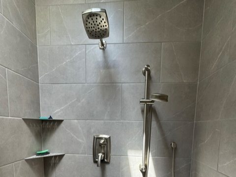 Shower wall tile